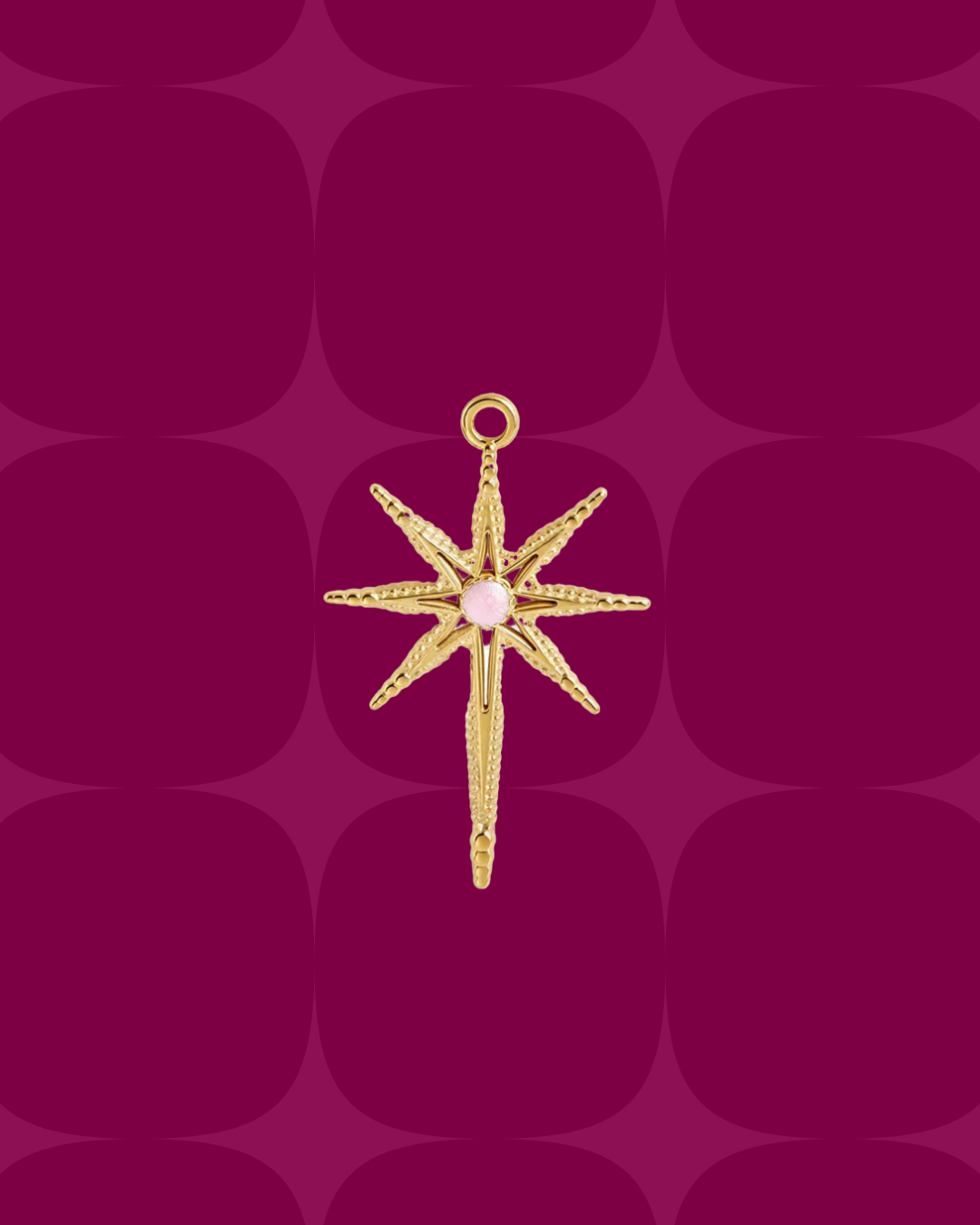 Light pink 8 pointed star