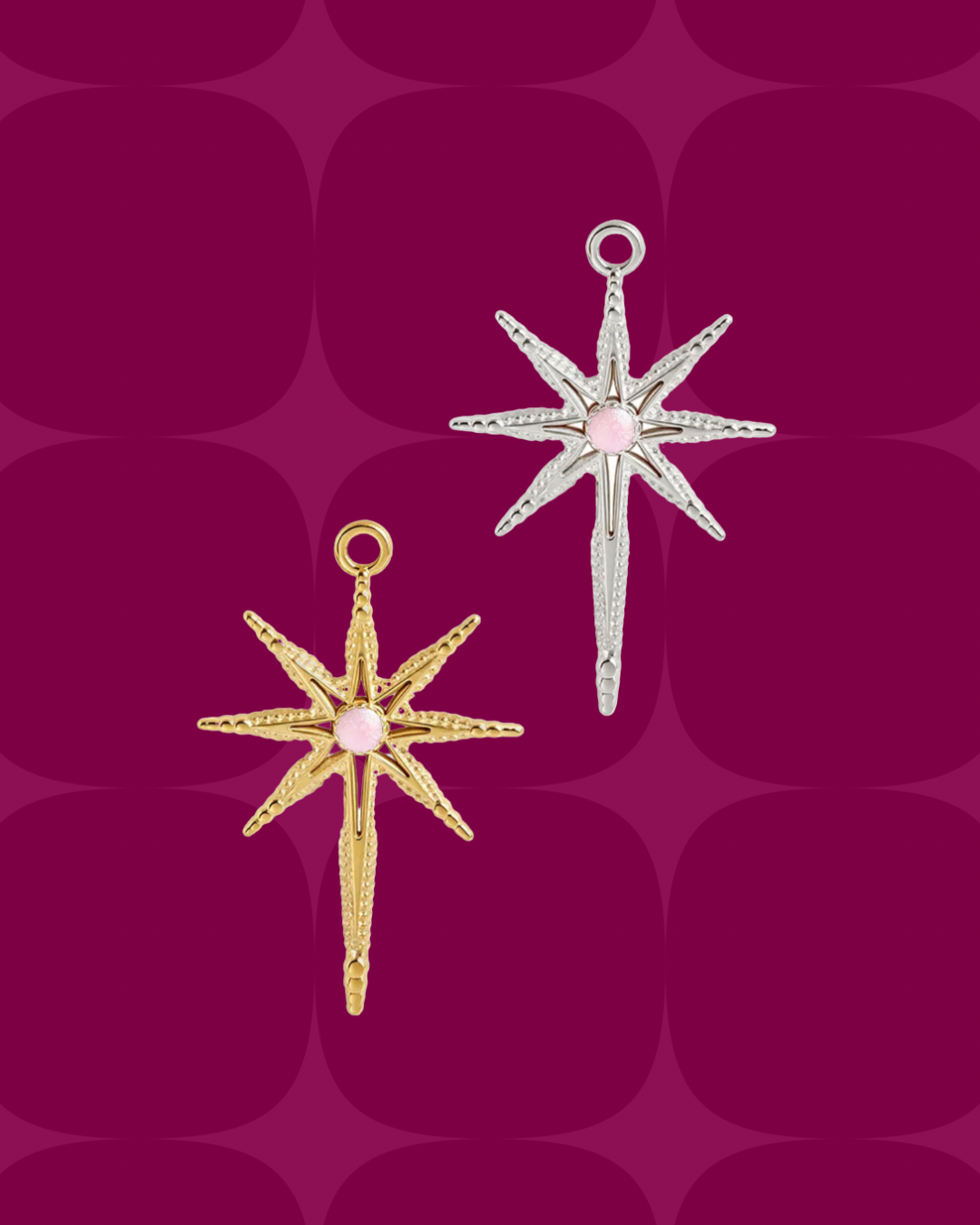 Light pink 8 pointed star