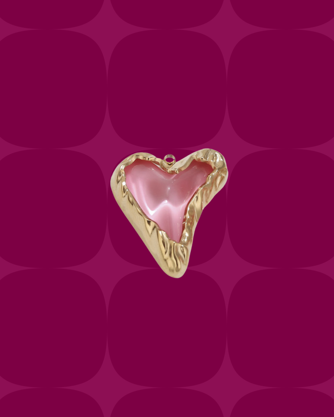 Light pink molten heart