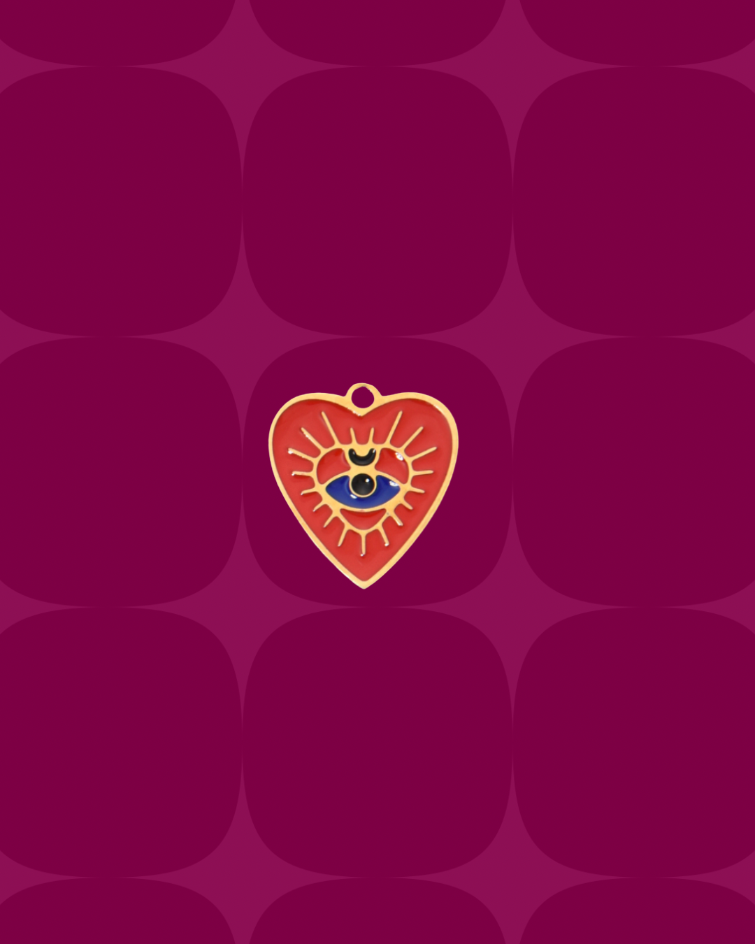 Evil eye red heart