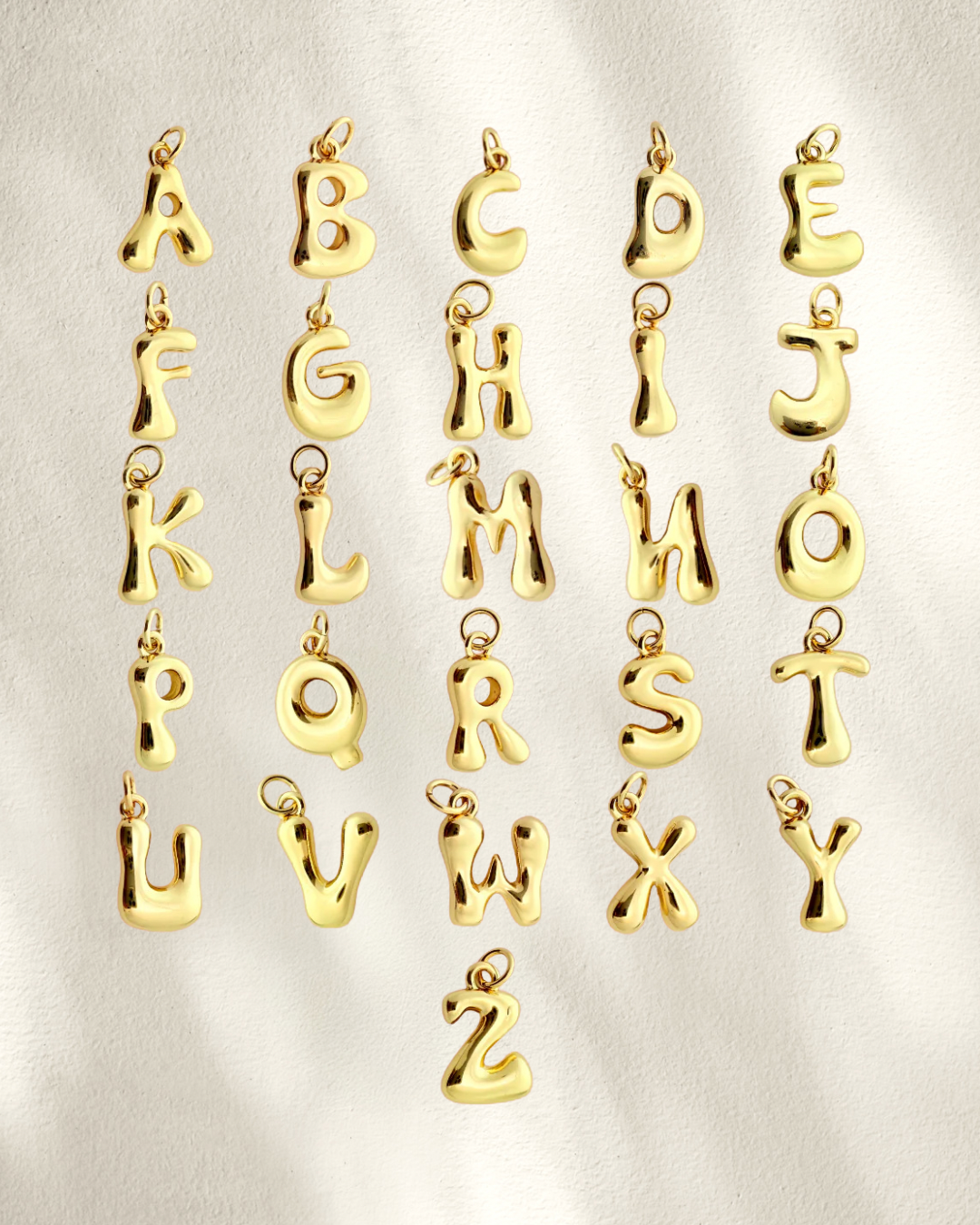 Bubble Letter Charms